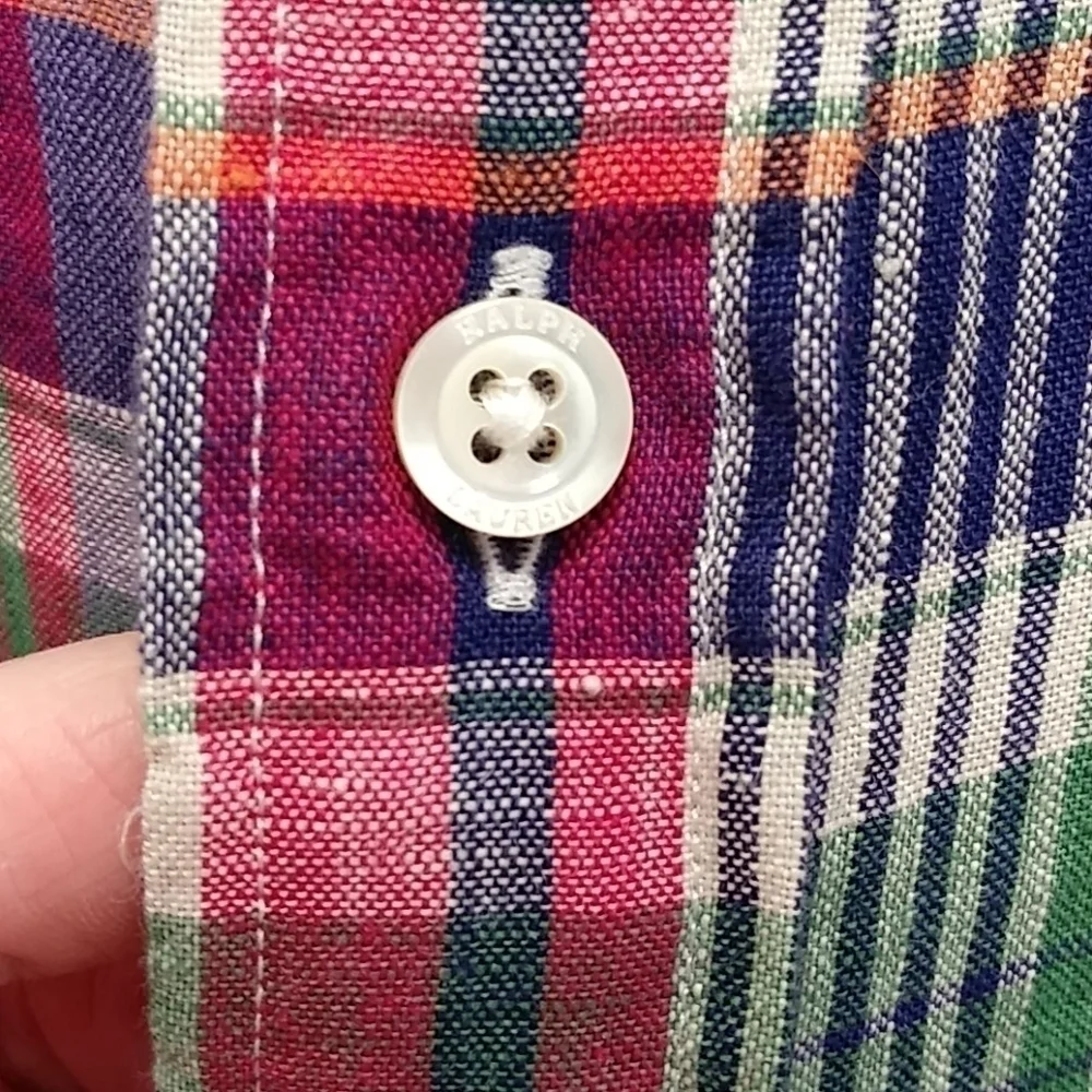 Polo Ralph Lauren Linen Plaid Long Sleeve‎ Shirt